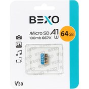 تصویر کارت حافظه BEXO 667X microSDXC UHS-I U3 Class10-100MB/s - 64GB (گارانتی داده پردازی آواتک)-کد1773 