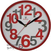 تصویر ساعت دیواری روماک 4 رنگ قرمز 