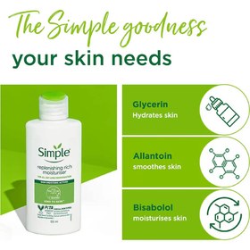 تصویر کرم مرطوب کننده سیمپل مدل ریچ Simple® Kind to Skin Replenishing Rich Moisturiser, 125ml