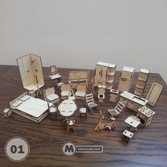 تصویر لگو چوبی ست اسباب و اثاثیه 