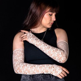 تصویر ساق دست زنانه تادو طرح گیپور مدل S1007 