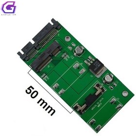 تصویر تبدیل هارد MSATA به هارد SATA 2.5 70MM MSATA to SATA PCI E To 2.5 SATA II HDD Adapter