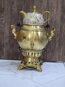 تصویر سماور گازی ایران شرق ۶ لیتری سه کاره 