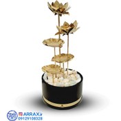 تصویر آبنما رومیزی طرح گل طلایی کد AR106 