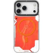 تصویر قاب یانگ کیت Youngkit Cyberpunk Luminous Quicksand Orange برای آیفون 17 پرو 