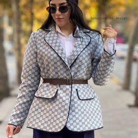 تصویر کت ژاکارد گوچی - سرمه ای 