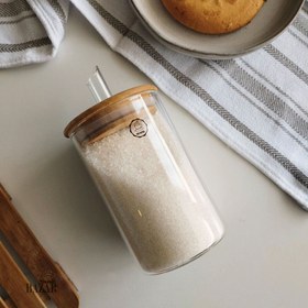 تصویر شکر پاش پیرکس درب چوبی 