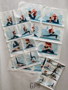 تصویر ست زیر انداز و حوله دستی و‌ شوز بگ کد 0143 