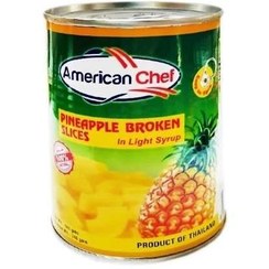 تصویر کمپوت آناناس امریکن شف وزن ۵۶۵ گرم 