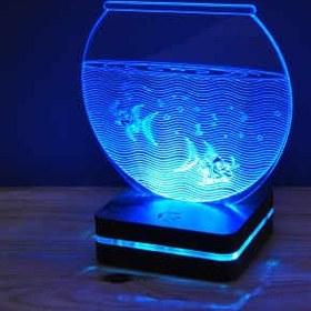 تصویر چراغ خواب موهومی طرح تنگ ماهی هفت رنگ ا Mohomi Wirelight 7 Color Lamp Aquarium Mohomi Wirelight 7 Color Lamp Aquarium