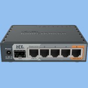 تصویر روتر شبکه 5 پورت میکروتیک مدل hEX S RB760iGS hEX S RB760iGS 5port Gigabit Ethernet Router