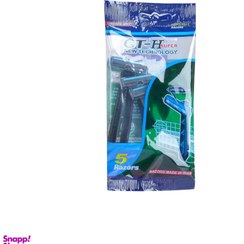 تصویر خود تراش پاتریکس (Patrix) مدل 2 لبه صابون دار بسته 5 عددی 