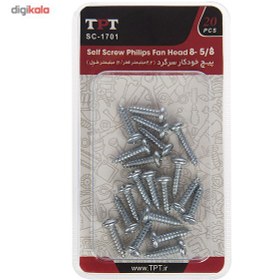 تصویر مجموعه 20 عددی پیچ خودکار تی پی تی مدل SC-1701 TPT SC-1701 Self Screw Pack Of 20 PCS