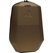 تصویر کوله پشتی ضد ضربه President مخصوص PS5 Slim رنگ طلایی تیره 