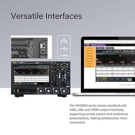 تصویر اسیلوسکوپ رومیزی فانکشن دار DHO924S ریگول 250 مگاهرتز 4 کانال با نرخ نمونه برداری 1.25GSa/s 