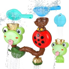 تصویر اسباب بازی حمام مدل دو قورباغه و کفشدوزک آب پاش Frog & Ladybug Dual Water Sprayer Bath Toy