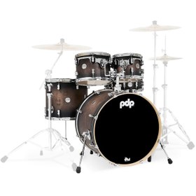 تصویر درامز آکوستیک PDP Concept Maple 5-Piece Shell Pack Satin Charcoal Burst 