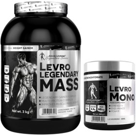 تصویر پکیج افزایش وزن و حجم(گینر+کراتین) لورولجندری کوین Mass + Creatine Levrolegendary