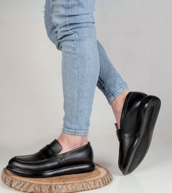 تصویر کفش مردانه تمام چرم طبیعی مدل آرسس،فقط رنگ مشکی وفقط سایز۴۴ 