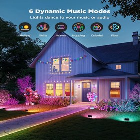 تصویر چراغ هوشمند فضای باز 4 عددی گووی مدل H7057 Govee H7057 Outdoor FLood Lights