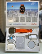 تصویر پک ساعت هوشمند اولترا سری 8 و هندزفری بلوتوثی پرو برند Unique 