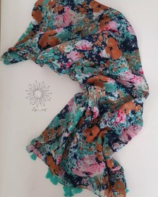 تصویر شال نخی طرح دار وارداتی Scarf