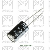 تصویر خازن الکترولیتی 100 میکروفاراد 25 ولت 