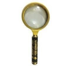 تصویر ذره بین طلایی 80mm 
