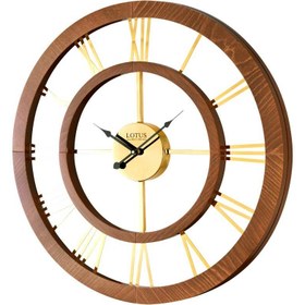 تصویر ساعت چوبی هاینزبرگ لوتوس W-19022-HEINSBURG رنگ BR/GOLD 