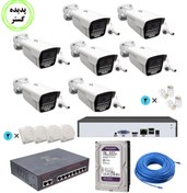 تصویر پک دوربین 7عددی هشت مگاپیکسل پلاکخوان میکروفن دار Lingotech H8SVX POE Lingotech H8SVX POE
