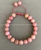 تصویر دستبند سنگ طبیعی رودونیت سایز ۸ میل 