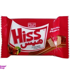 تصویر شکلات شیری با مغز ویفر هیس شیرین عسل وزن ۴۰ گرم بسته ۲۴ عددی 