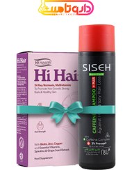 تصویر پک دوتایی شامپو کافئین پلاس ثی ثه و کپسول های هیر Hi Hair Capsule And Siseh Caffeine Plus Shampoo Package