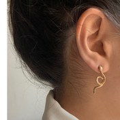 تصویر گوشواره طرح ماری - طلایی 