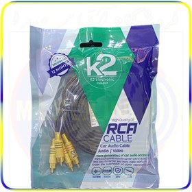 تصویر سیم RCA سری طلایی برند K2 RCA-K2-BLACK