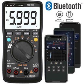 تصویر مولتی متر بلوتوثی زویی مدل ZT-300AB ZOYI ZT-300AB bluetooth Multimeter