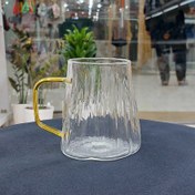 تصویر ماگ پیرکس یخی دسته رنگی Pyrex mug