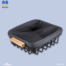 تصویر سبد نان بزرگ یونیک - مدل 2915 - فلزی و پارچه‌ای 