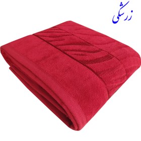 تصویر حوله حمام طرح ببر نساجی دُر هنر یزد سایز ۹۰×۱۵۰ سانتیمتر 