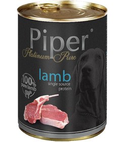 تصویر لگن خالص بره پلاتینیوم 400 گرم برند piper Platinum Food Pure Lamb Black 400grams