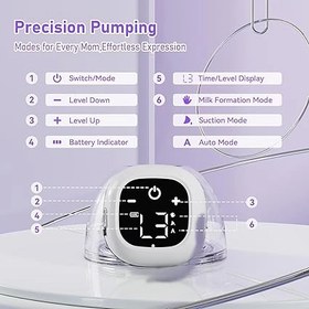 تصویر شیردوش برقی مدل 1306Plus Portable Breastfeeding Hands Free 1306Plus