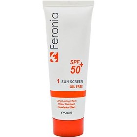 تصویر کرم ضد آفتاب پوست چرب رنگ روشن با SPF 50 فرونیا 