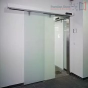 تصویر درب اتوماتیک فریم‌ لس | طراحی مدرن و شیشه‌ای بدون فریم 