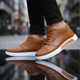 تصویر نیم بوت مردانه Borno مدل 2795 از چرم مصنوعی 