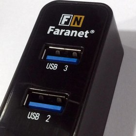 تصویر هاب USB 3.0 چهار پورت فرانت مدل FN-U3H403S Faranet FN-U3H403S 4-in-1 USB 3.0 Hub