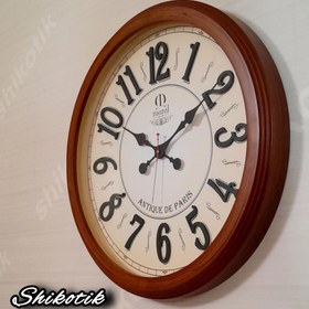 تصویر ساعت دیواری تمام چوب سنگین مارال 