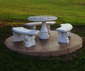 تصویر نیمکت طرح سنگ 