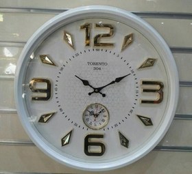 تصویر ساعت دیواری تورنتو 304 دوزمانه Torento 304 Clock