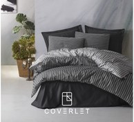 تصویر روتختی مشکی طوسی دونفره کاوری مدل Bambu 