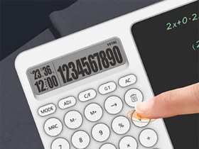 تصویر ماشین حساب و پد یادداشت گرین لاین مدل CalcuWrite Pro ا Green Lion CalcWrite Pro Calculator-Writing GNCALCWPAD Pad Combo Green Lion CalcWrite Pro Calculator-Writing GNCALCWPAD Pad Combo